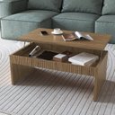 Ver imagem 1 de Mesa de Centro Ripada Articulada Brisa Marrom