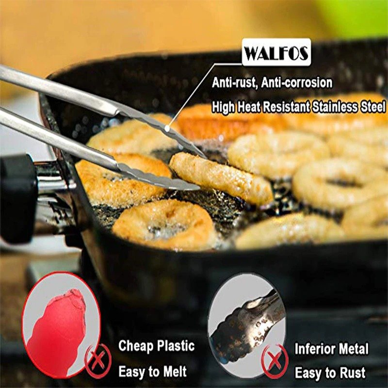 Espátula Para Churrasco WALFOS, Grelhar, Salada, Servir Comida, Aço Inoxidável 16cm - 4