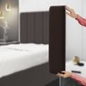 Painel Modulado Nashira 160 / Z-010 Sued Marrom - 1