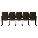 Ver imagem 3 de Poltrona Auditório Rebatível 05 Lugares – Linha Premium - Corino Preto - 38105