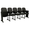 Ver imagem 1 de Poltrona Auditório Rebatível 05 Lugares – Linha Premium - Corino Preto - 38105