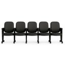 Ver imagem 2 de Poltrona Auditório Rebatível 05 Lugares – Linha Premium - Corino Preto - 38105