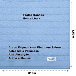 Jogo de Toalha Buettner Linea Nobre 100% Algodão Fio Penteado 5 Peças Azul Jeans e Branco - 4