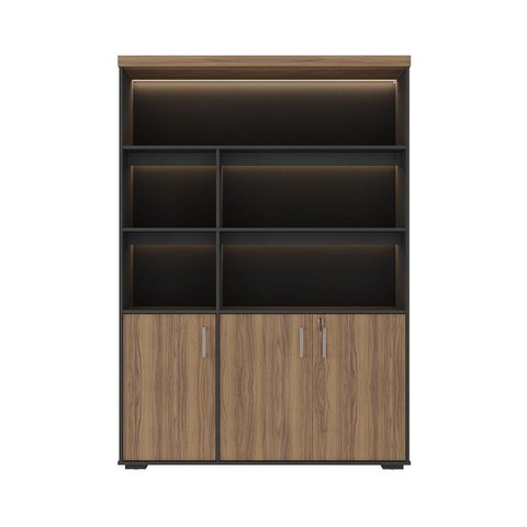 Conjunto Escritório Artany: Mesa c/ Gavetas e Estante