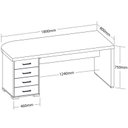 Ver imagem 5 de Conjunto Escritório Artany: Mesa c/ Gavetas e Estante