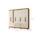 Ver imagem 3 de Guarda Roupa 8 Portas Chicago Freijo Off White