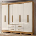 Ver imagem 1 de Guarda Roupa 8 Portas Chicago Freijo Off White