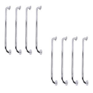 Barra de Apoio 70cm Inox Kit 8 Unidades Gestante Idoso Criança Banheiro Box Suporte Escada Corrimao 