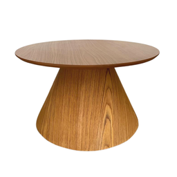 Mesa Cone de Centro Redonda 60 cm Base Freijó Tampo Freijó Personal Decor Design Mesa de Centro Cone - 2