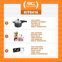 Ver imagem 2 de Kit - Panela de Pressão 4,5 Grafite + 1 Faqueiro Vermelho 30pç + 1 Faqueiro Inox 24pç -