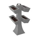 Ver imagem 1 de Kit 4 Vaso Planta Horta Grande Jardineira 50cm Floreira com Suporte Polietileno