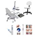 Ver imagem 1 de Kit Cadeira Podologia Semi Elétrica Bandejas Mocho com Caneta de Luz