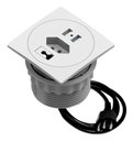 Ver imagem 1 de Tomada Multifuncional 1 Tomada 10a 2usb 1 Passa Cabo Branca