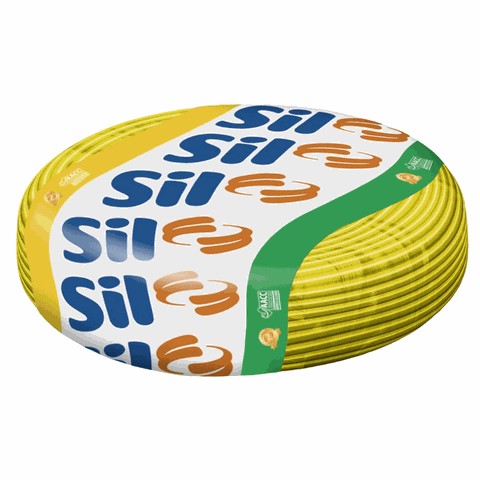 Cabo Flexível 6,0mm 750v Rolo 100m Amarelo Sil