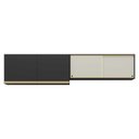 Ver imagem 3 de Kit 2 Armários de Cozinha Aéreos 4 Portas Veneza Multimóveis Mp2150 Preto/dourado