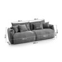 Ver imagem 3 de Sofá 2 Lugares 200cm Comfy CabeCasa MadeiraOriginals Cinza Grafite