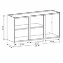 Ver imagem 4 de Armário Aéreo Júpiter 115cm 5 Nichos Aço Porta de Bater Cinza Cozimax