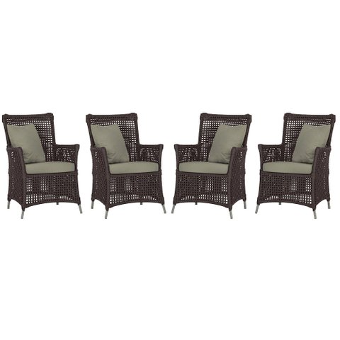 4 Poltronas Igapó Alumínio Micro Pintura Fendi Corda Náutica Estofado 8