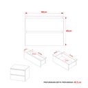 Ver imagem 6 de Gabinete para Banheiro com 2 Gavetas - Amêndoa/Branco