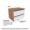 Gabinete para Banheiro com 2 Gavetas - Amêndoa/Branco - 2