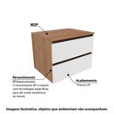 Ver imagem 2 de Gabinete para Banheiro com 2 Gavetas - Amêndoa/Branco