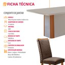 Ver imagem 7 de Mesa de Jantar Isadora 180cm Tampo MDF e Vidro Canto Copo com 6 Cadeiras Lira Moderna Mobília