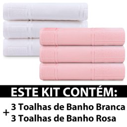 Jogo de Toalha 6 Peças Banho Aveludado para Bordar Artesanalle Dohler - Emcompre - 3