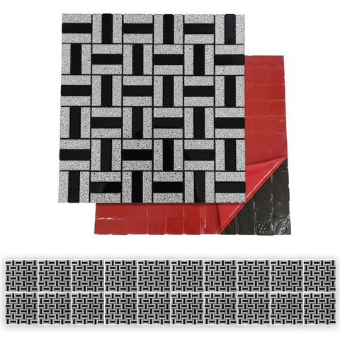 Pastilha de Vidro Autocolante Kit 20 Parede Cozinha Banheiro Sala Decorativa Facil Aplicacao Moderna
