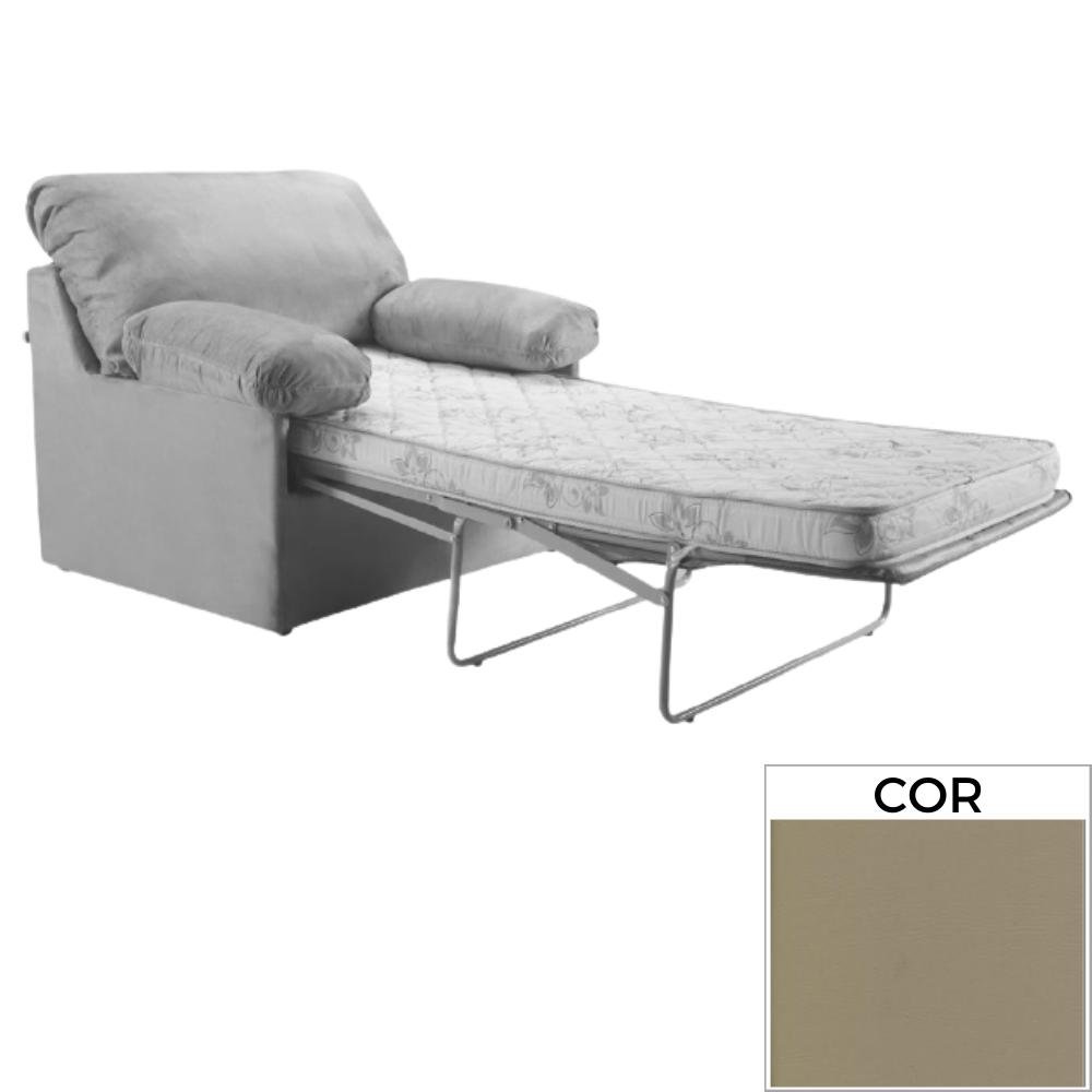 Sofá-cama 1 Lugar MH-1456 Herval Colchão Solteiro Bege K