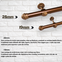 Ver imagem 2 de 01 Varão de Cortina Colorido Simples Varao Curtina Pequena 2,0m 19mm