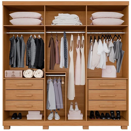 Guarda Roupa Moscou 6 Portas Cinamomo - Benetil - 4