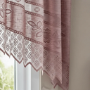 Ver imagem 2 de Cortina Renda Cozinha Cascata 3,00 m X 1,00 Alt Rose: Rose