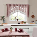 Ver imagem 7 de Cortina Renda Cozinha Cascata 3,00 m X 1,00 Alt Rose: Rose