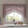 Cortina Renda Cozinha Cascata 3,00 M X 1,00 Alt Rose: Rose - 4