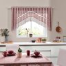 Cortina Renda Cozinha Cascata 3,00 M X 1,00 Alt Rose: Rose - 1