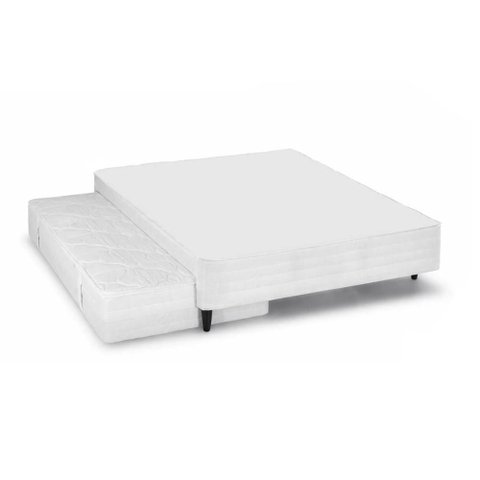 Cama Box c/Auxiliar Casal Herval Mh 1400 White 138x188x34