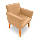 Ver imagem 5 de Poltrona Cadeira para Sala Confortável e Minimalista Paris em Suede Capuccino