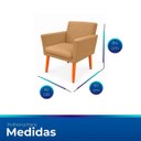 Ver imagem 6 de Poltrona Cadeira para Sala Confortável e Minimalista Paris em Suede Capuccino