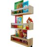 Kit 3 Prateleiras Para Livros Infantis Estante Organizadora de Brinquedos Nicho Revisteiro Mdf 55 cm - 1