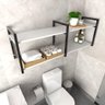 Prateleira Banheiro Organizador Branco Off White Pratileira Parede Suporte Suspensa - 1