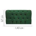 Ver imagem 2 de Painel Cabeceira Estofada Paris 140cm Cama Box Casal Corino Verde- Mabe Magazine