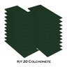 Kit 20 Colchonete Ginastica Academia Creche Yoga Fitness 95X59X3 Courino Verde Musgo - D A DECOR - 3
