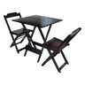 Kit 10 Jogos de Mesa Dobrável com 2 Cadeiras de Madeira 70x70 Ideal para Bar e Restaurante - Tabaco - 2