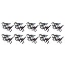 Ver imagem 1 de Kit 10 Jogos de Mesa Dobrável com 2 Cadeiras de Madeira 70x70 Ideal para Bar e Restaurante - Tabaco