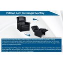Ver imagem 2 de Poltrona Reclinável P/ Sala Supreme Pandora Two Way Courano Preto