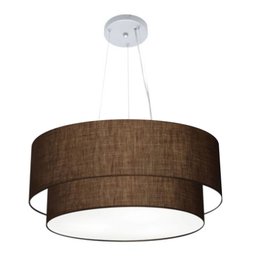 Pendente Cilíndrico Café MJ-4082 Para Mesa de Jantar e Estar - 1