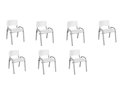 Ver imagem 1 de Kit 7 Cadeiras Infantil Iso, Escola, Base Cinza- Branco