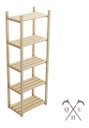 Ver imagem 5 de Organizador de Roupas C/ 5 Prateleiras Madeira De Pinus Barata Technox Marrom