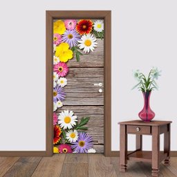 Adesivo de Porta Flores 7 Arte Destaque G - 0,93 X 2,13 Metros - 1
