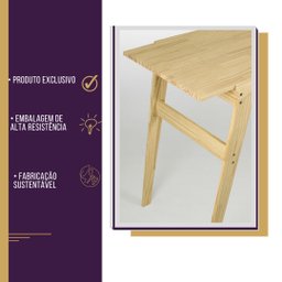 Aparador de Madeira Pinus Natural para Decoração - 6